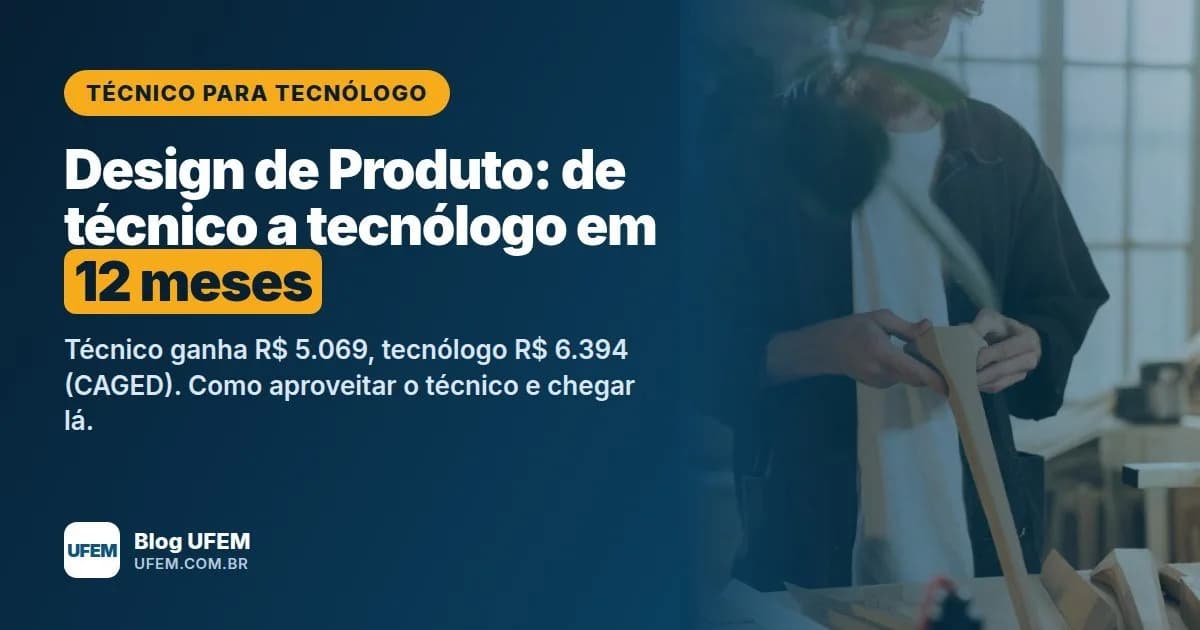 Design de Produto: de técnico a tecnólogo em 12 meses