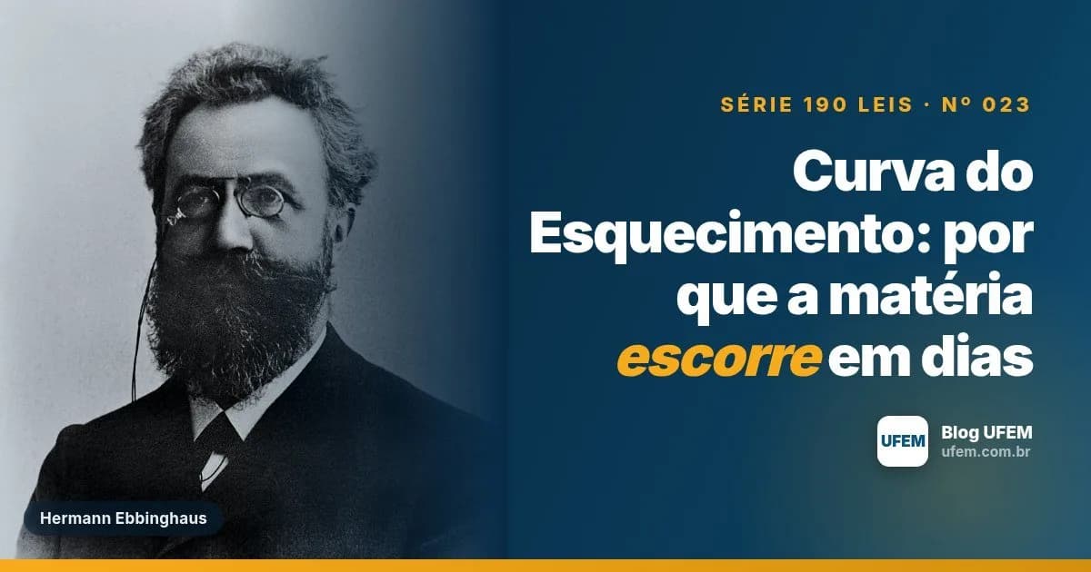 Curva do Esquecimento: por que a matéria escorre em dias