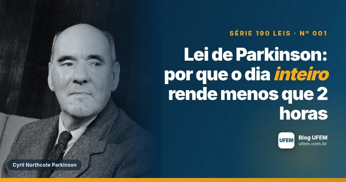 Lei de Parkinson: por que o dia inteiro rende menos que 2 horas